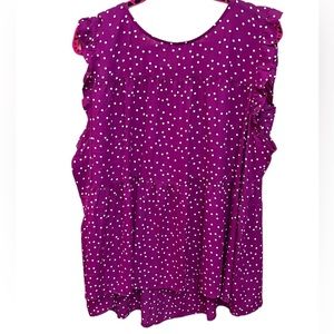 ⭐️ 3/$15 ⭐️ Maurices Pink Polkadot Tank Sleeveless Blouse